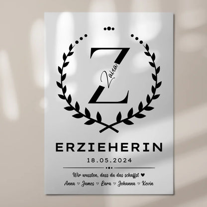 Geschenk Abschluss Ausbildung Erzieherin Fotoboard