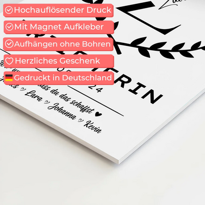 Geschenk Abschluss Ausbildung Erzieherin Fotoboard