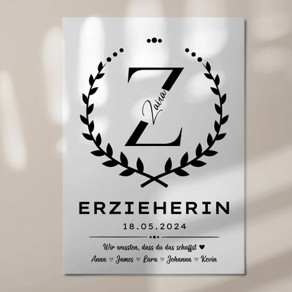 Geschenk Abschluss Ausbildung Erzieherin Fotoboard