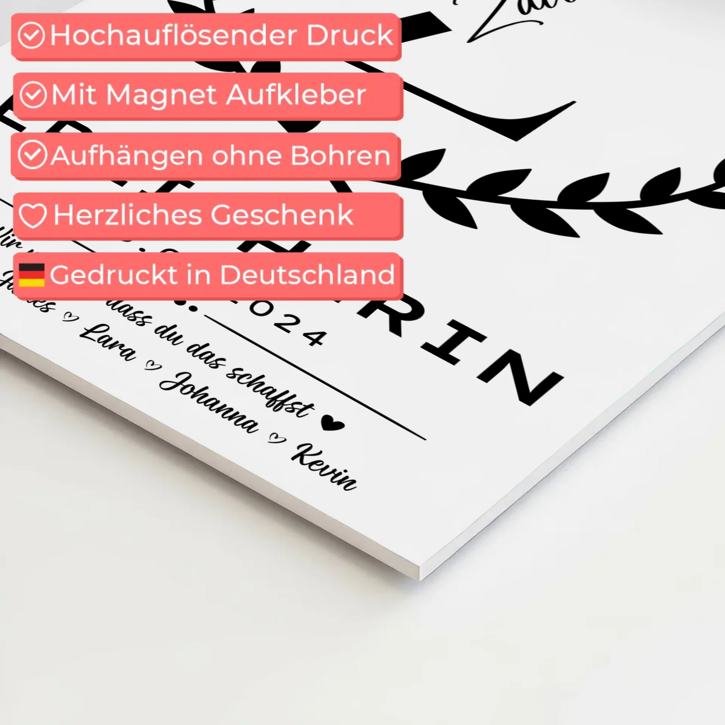 Geschenk Abschluss Ausbildung Erzieherin Fotoboard