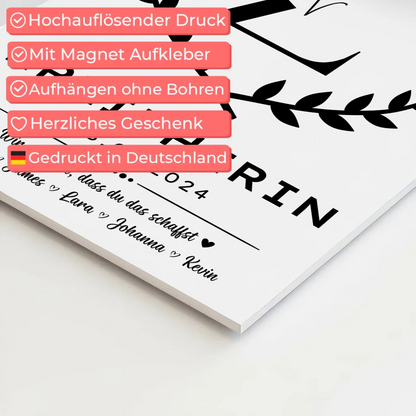 Geschenk Abschluss Ausbildung Erzieherin Fotoboard