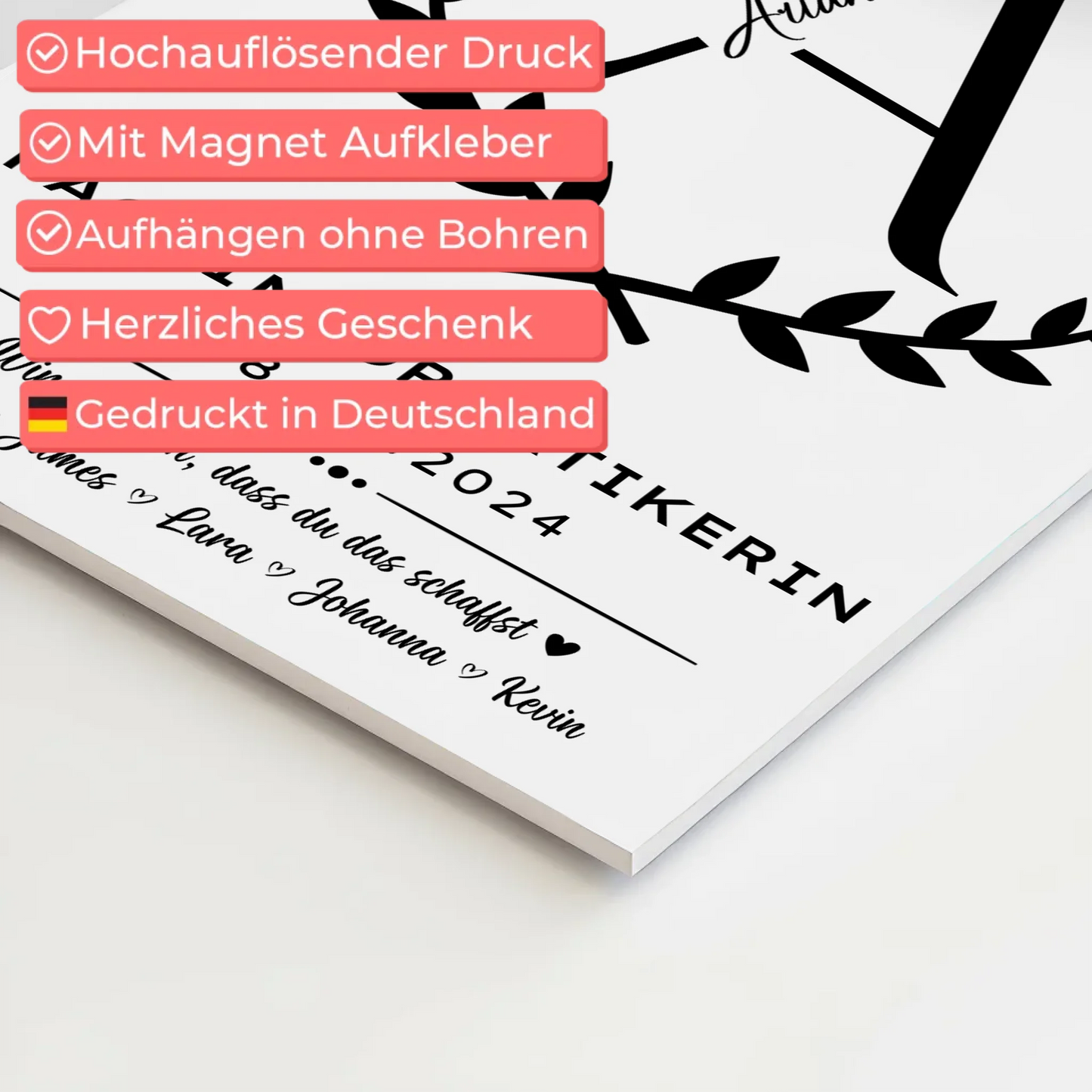Ausbildungsabschluss Geschenk Fachinformatikerin Fotoboard Magnet Poster
