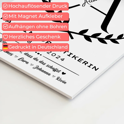 Ausbildungsabschluss Geschenk Fachinformatikerin Fotoboard Magnet Poster