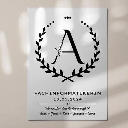 Ausbildungsabschluss Geschenk Fachinformatikerin Fotoboard Magnet Poster