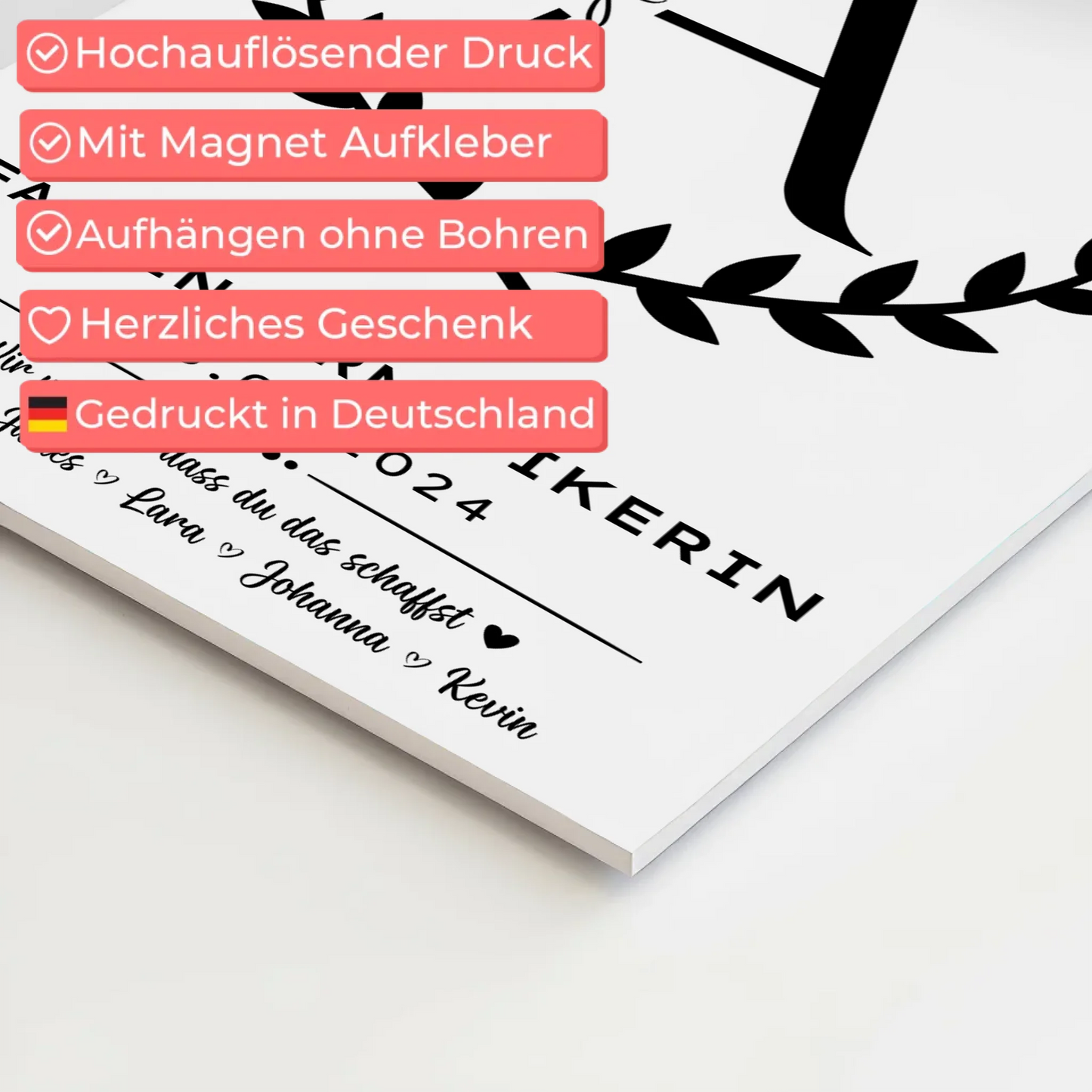 Ausbildungsabschluss Geschenk Fachinformatikerin Fotoboard Magnet Poster