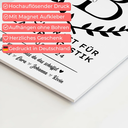 Geschenk Zum Abschluss Ausbildung Fachkraft für Lagerlogistik Fotoboard Magnetisch