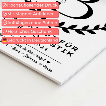 Geschenk Zum Abschluss Ausbildung Fachkraft für Lagerlogistik Fotoboard Magnetisch