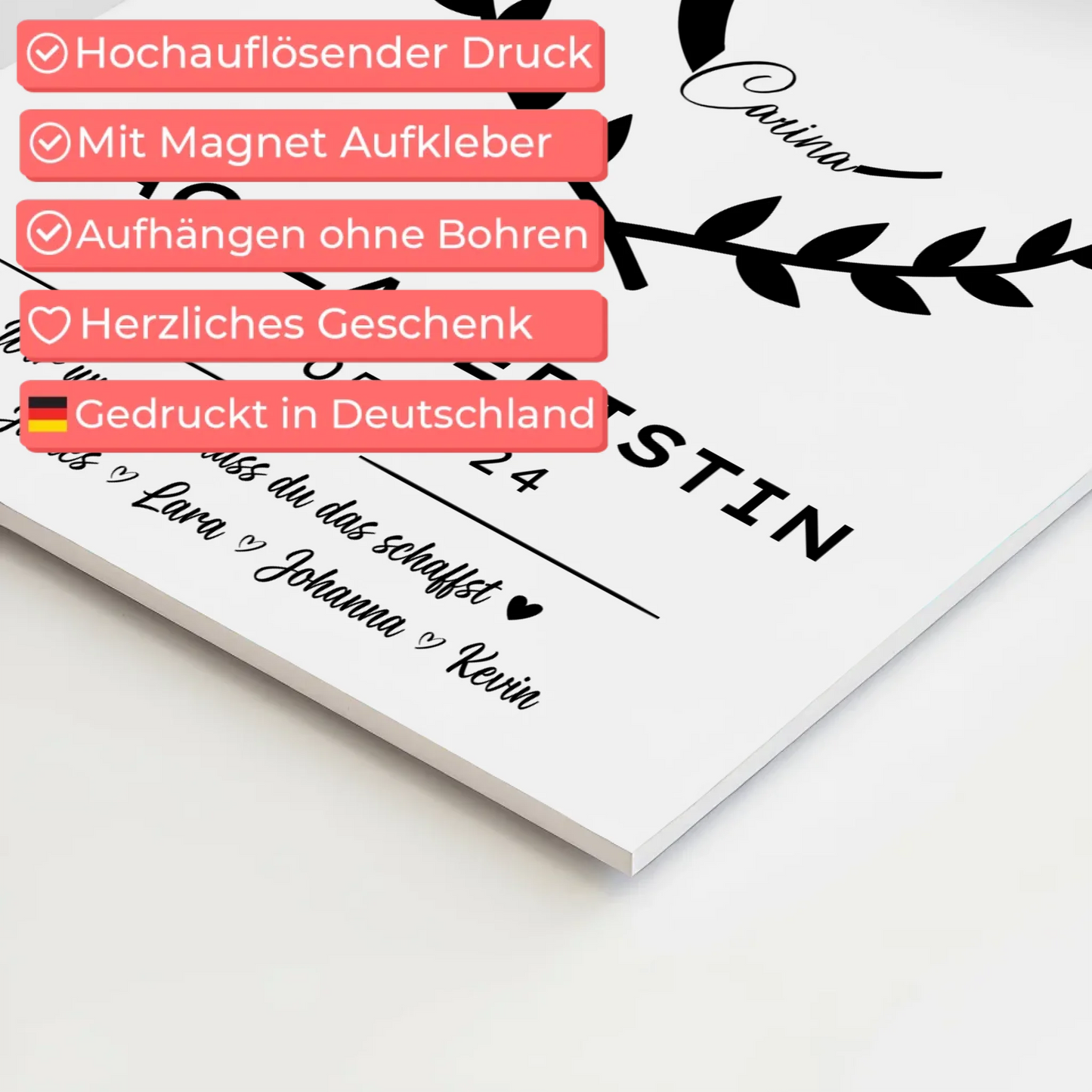 Geschenk Abschluss Ausbildung Fachlageristin Fotoboard Magnet Poster