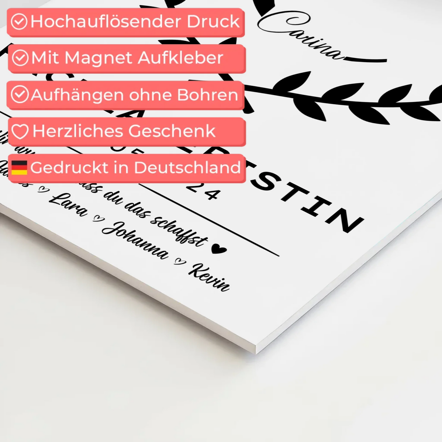 Geschenk Abschluss Ausbildung Fachlageristin Fotoboard Magnet Poster