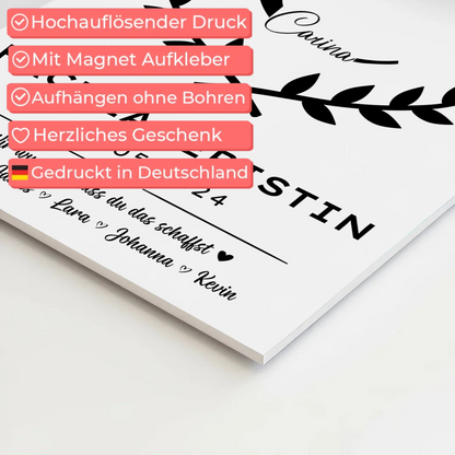 Geschenk Abschluss Ausbildung Fachlageristin Fotoboard Magnet Poster