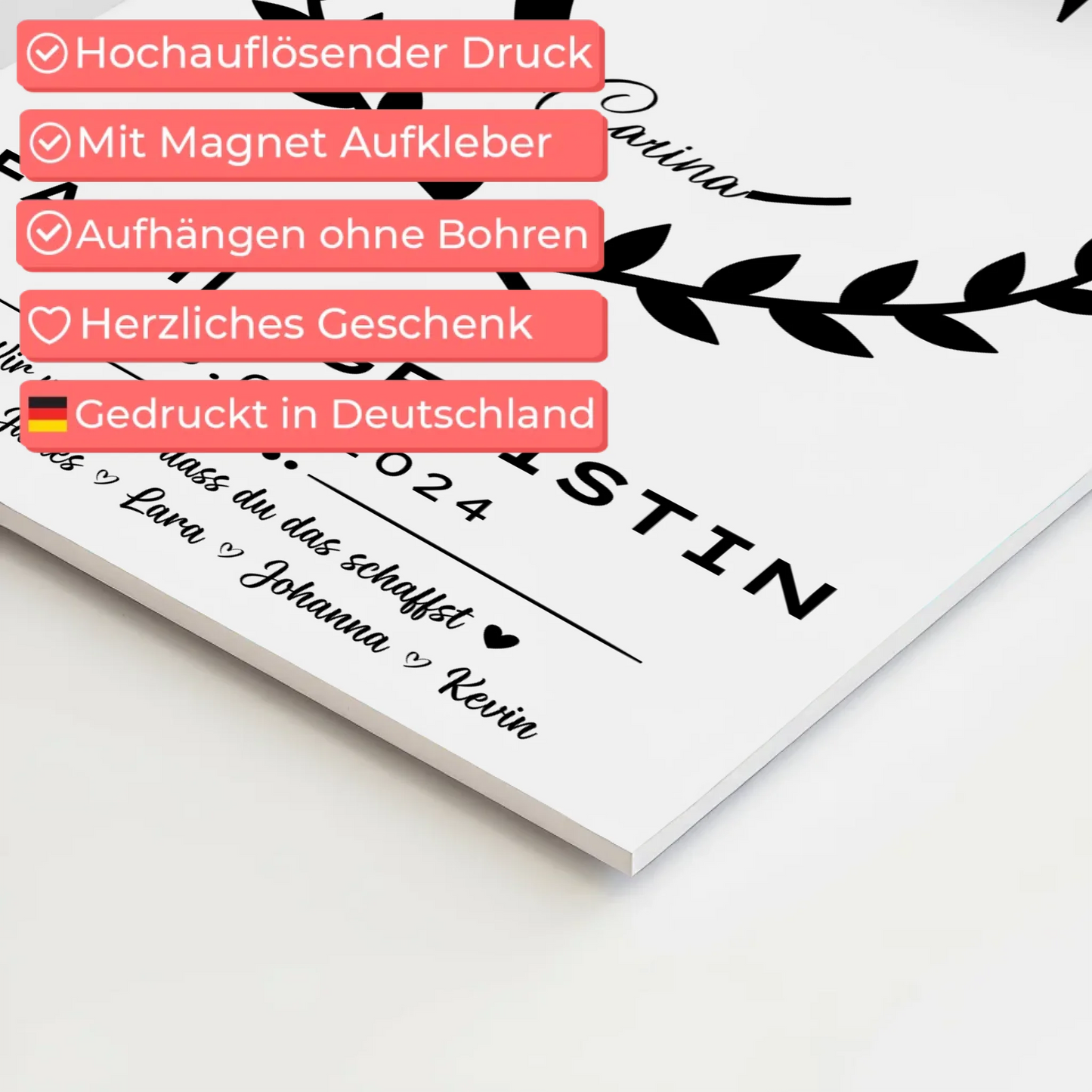 Geschenk Abschluss Ausbildung Fachlageristin Fotoboard Magnet Poster