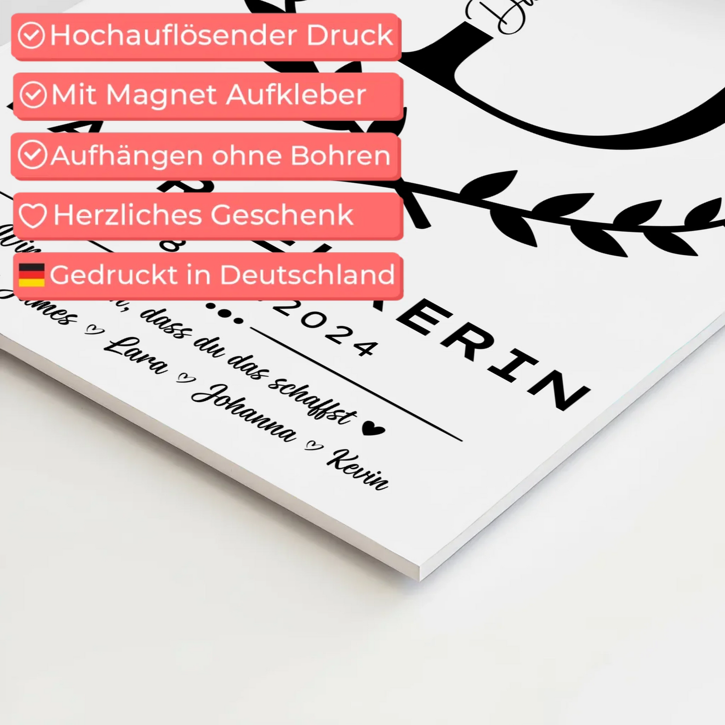 Ausbildungsabschluss Geschenk Fahrlehrerin Magnet Fotoboard