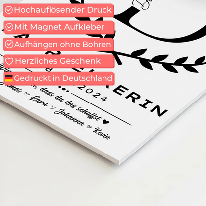 Ausbildungsabschluss Geschenk Fahrlehrerin Magnet Fotoboard