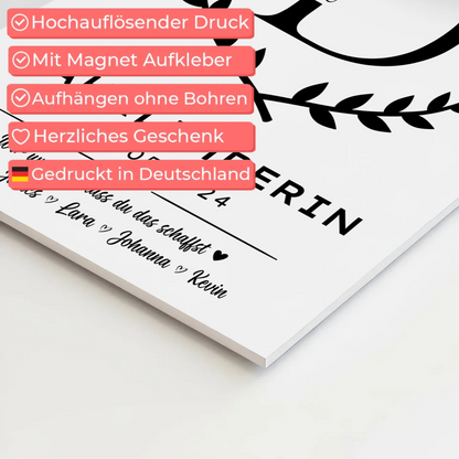 Ausbildungsabschluss Geschenk Fahrlehrerin Magnet Fotoboard