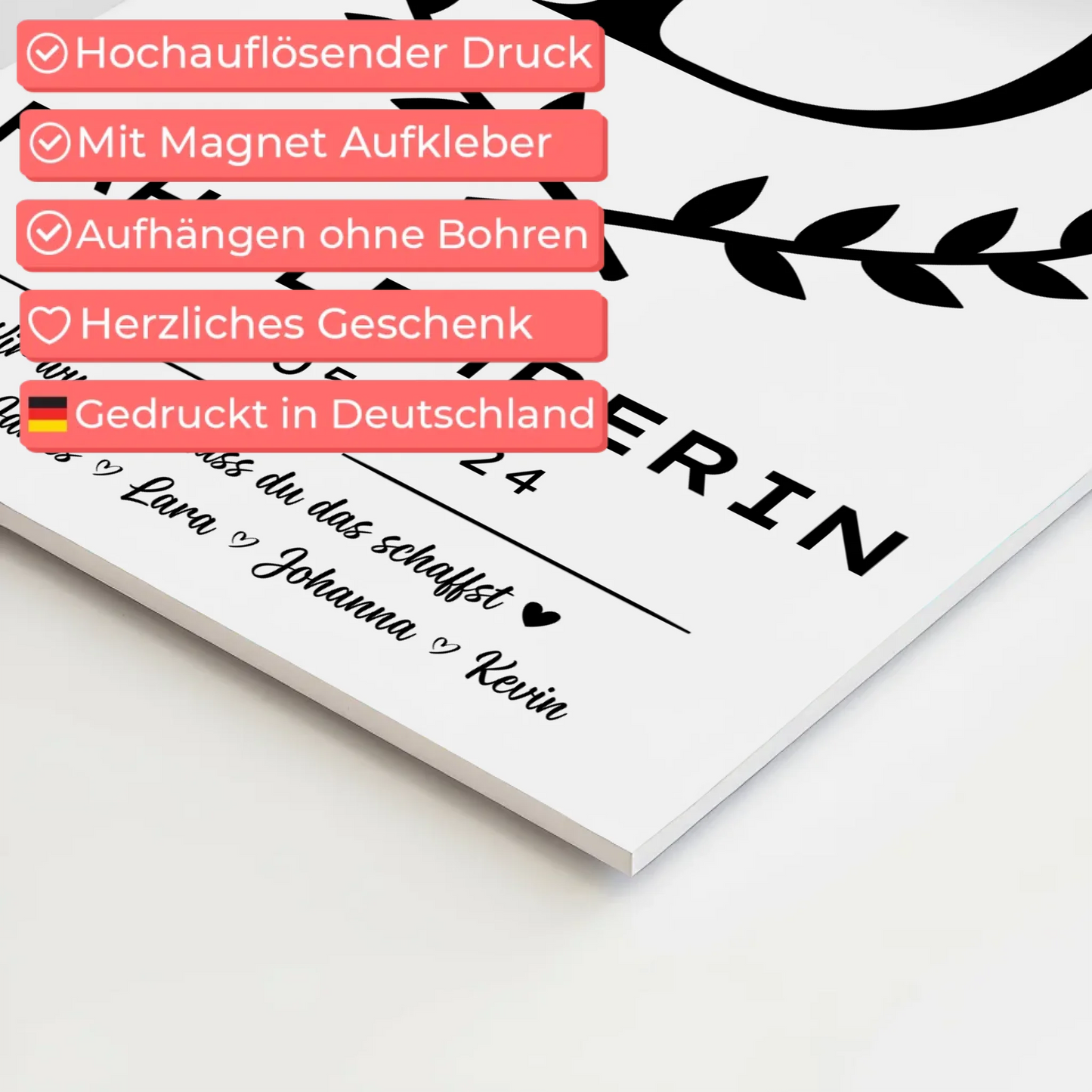 Ausbildungsabschluss Geschenk Fahrlehrerin Magnet Fotoboard