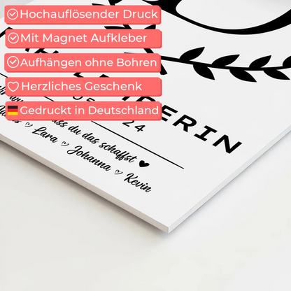 Ausbildungsabschluss Geschenk Fahrlehrerin Magnet Fotoboard