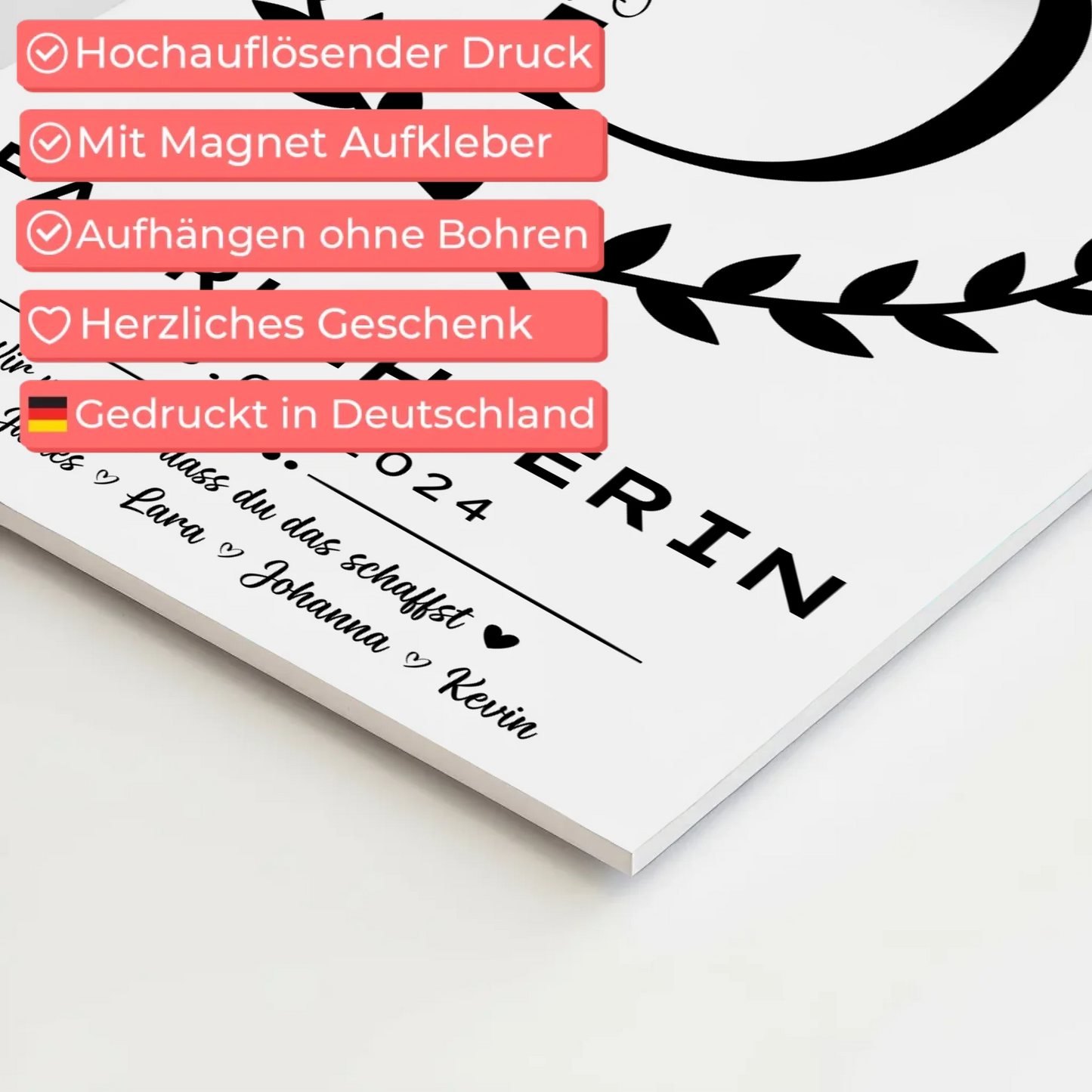 Ausbildungsabschluss Geschenk Fahrlehrerin Magnet Fotoboard