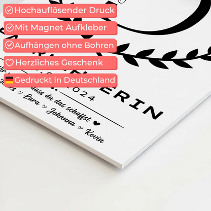 Ausbildungsabschluss Geschenk Fahrlehrerin Magnet Fotoboard