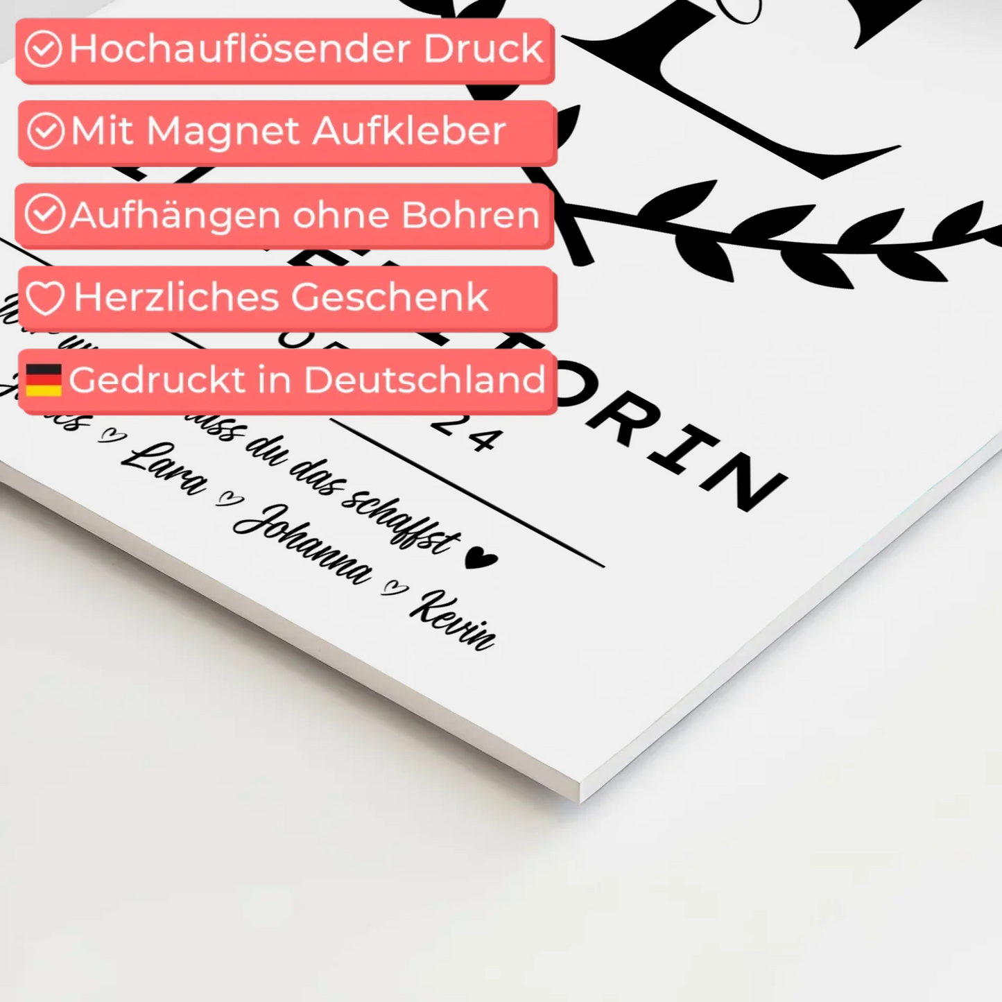 Geschenk Zum Abschluss Ausbildung Filmeditorin Fotoboard Magnet Wandbild