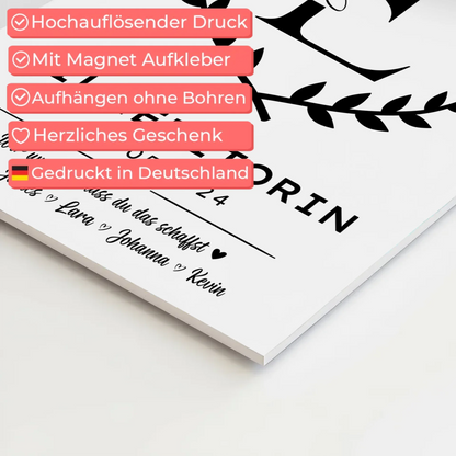 Geschenk Zum Abschluss Ausbildung Filmeditorin Fotoboard Magnet Wandbild