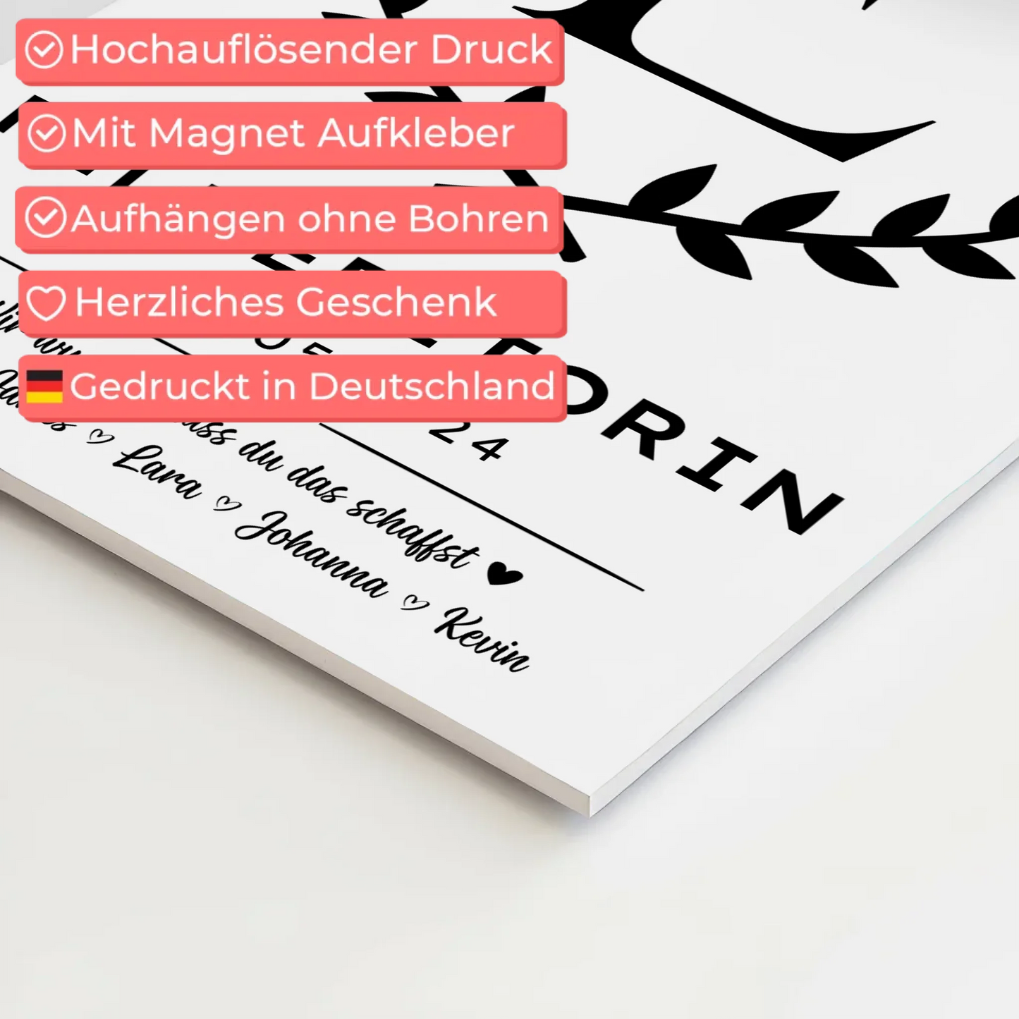 Geschenk Zum Abschluss Ausbildung Filmeditorin Fotoboard Magnet Wandbild