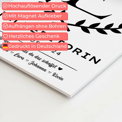 Geschenk Zum Abschluss Ausbildung Filmeditorin Fotoboard Magnet Wandbild