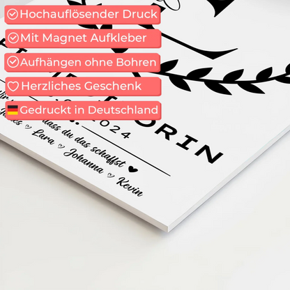 Geschenk Zum Abschluss Ausbildung Filmeditorin Fotoboard Magnet Wandbild