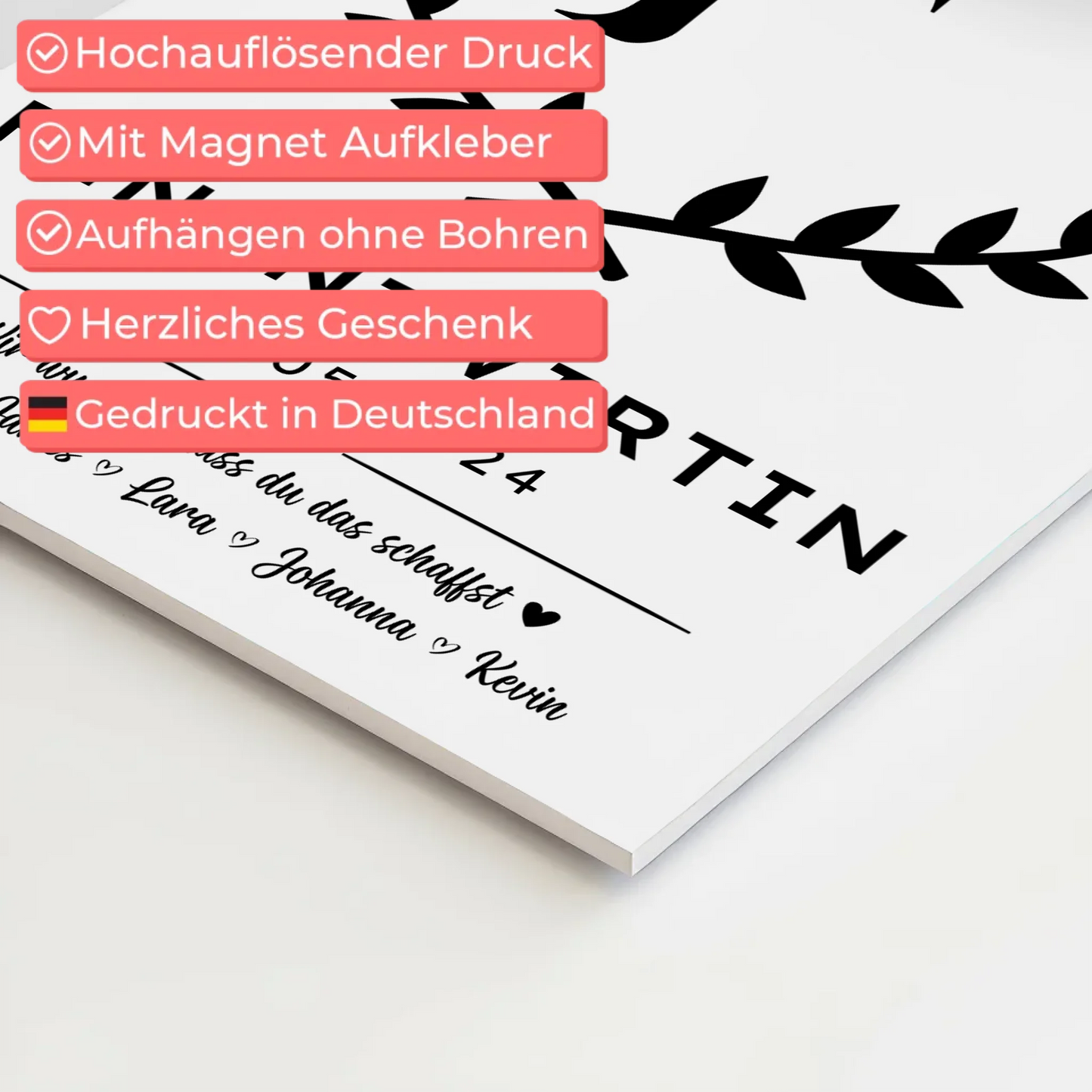 Geschenk Abschluss Ausbildung Finanzwirtin Magnet Wandbild Fotoboard