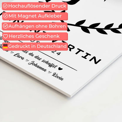 Geschenk Abschluss Ausbildung Finanzwirtin Magnet Wandbild Fotoboard