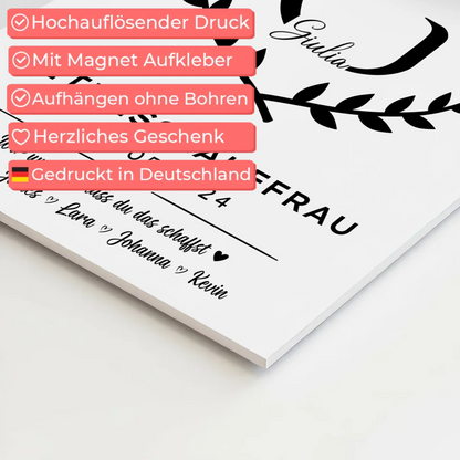 Ausbildungsabschluss Geschenk Fitnesskauffrau Fotoboard