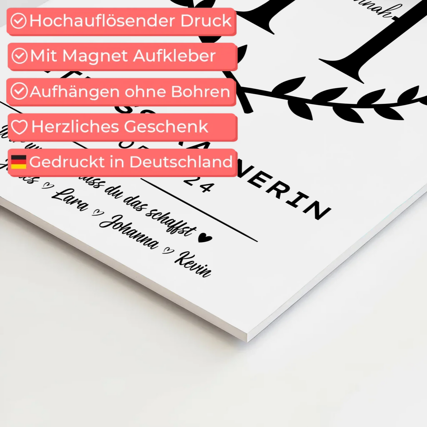 Geschenk Zum Abschluss Ausbildung Fitnesstrainerin Fotoboard Magnet Poster