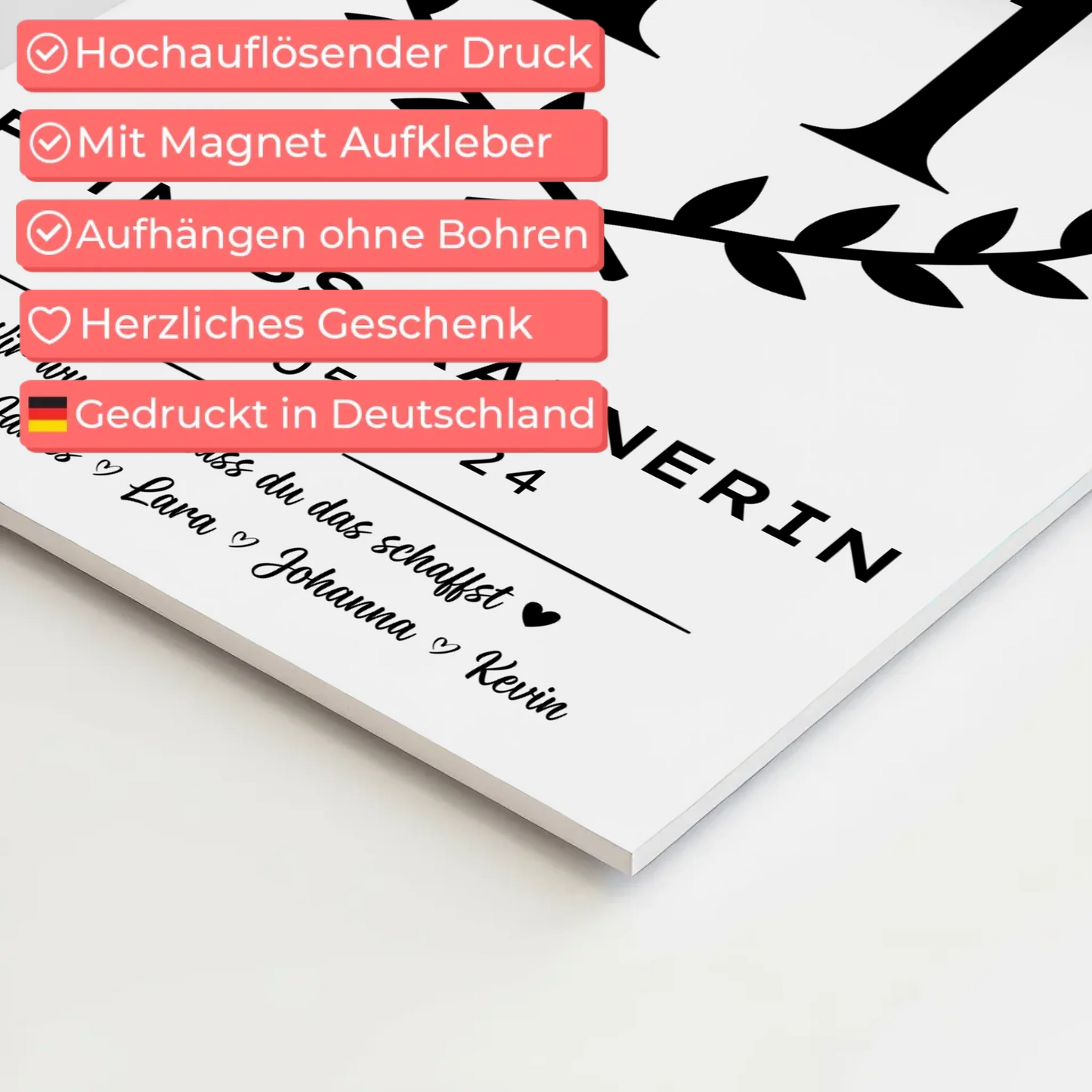 Geschenk Zum Abschluss Ausbildung Fitnesstrainerin Fotoboard Magnet Poster