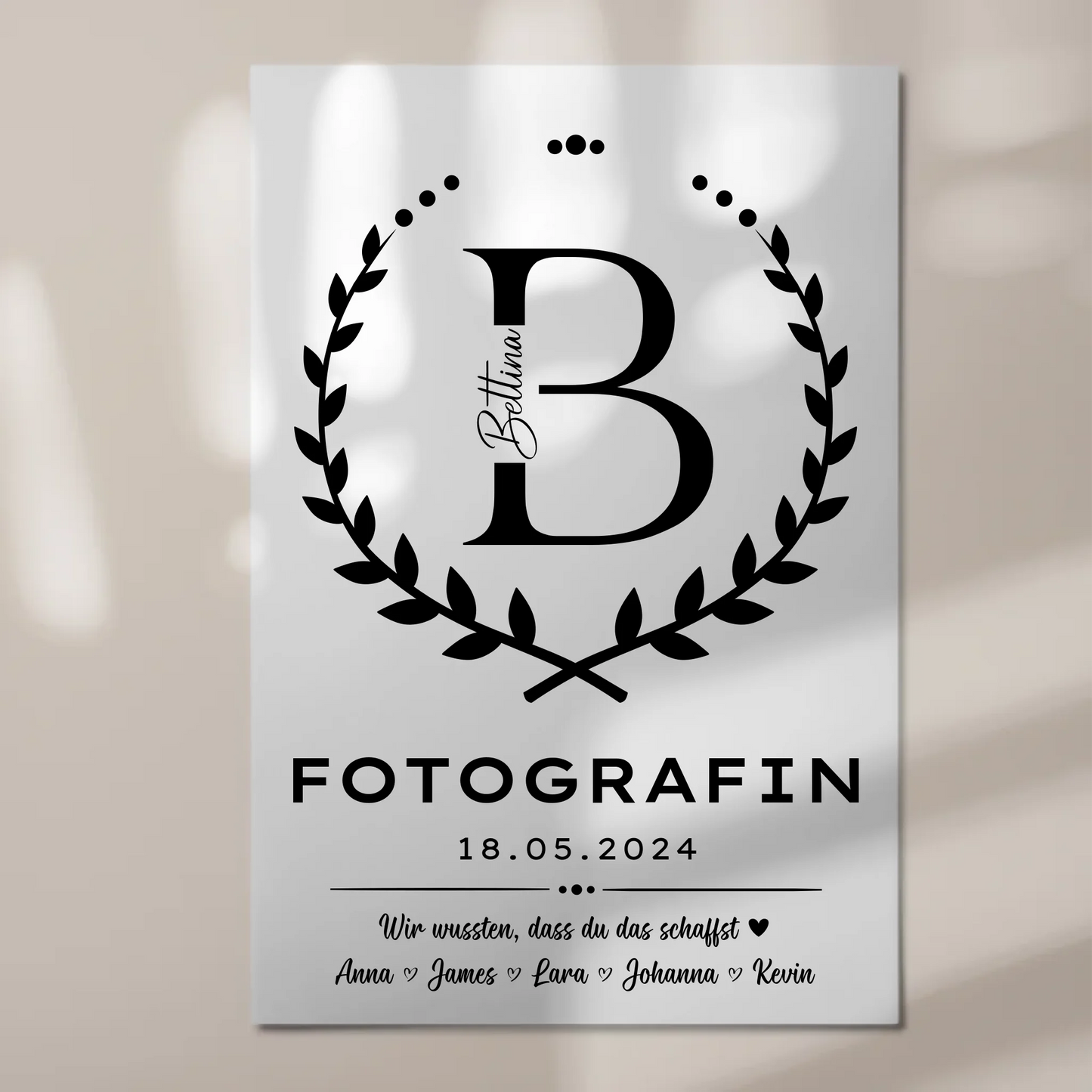 Geschenk Zum Abschluss Ausbildung Fotografin Magnet Fotoboard