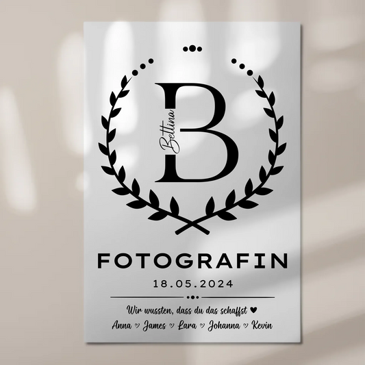 Geschenk Zum Abschluss Ausbildung Fotografin Magnet Fotoboard