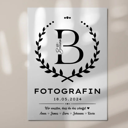 Geschenk Zum Abschluss Ausbildung Fotografin Magnet Fotoboard