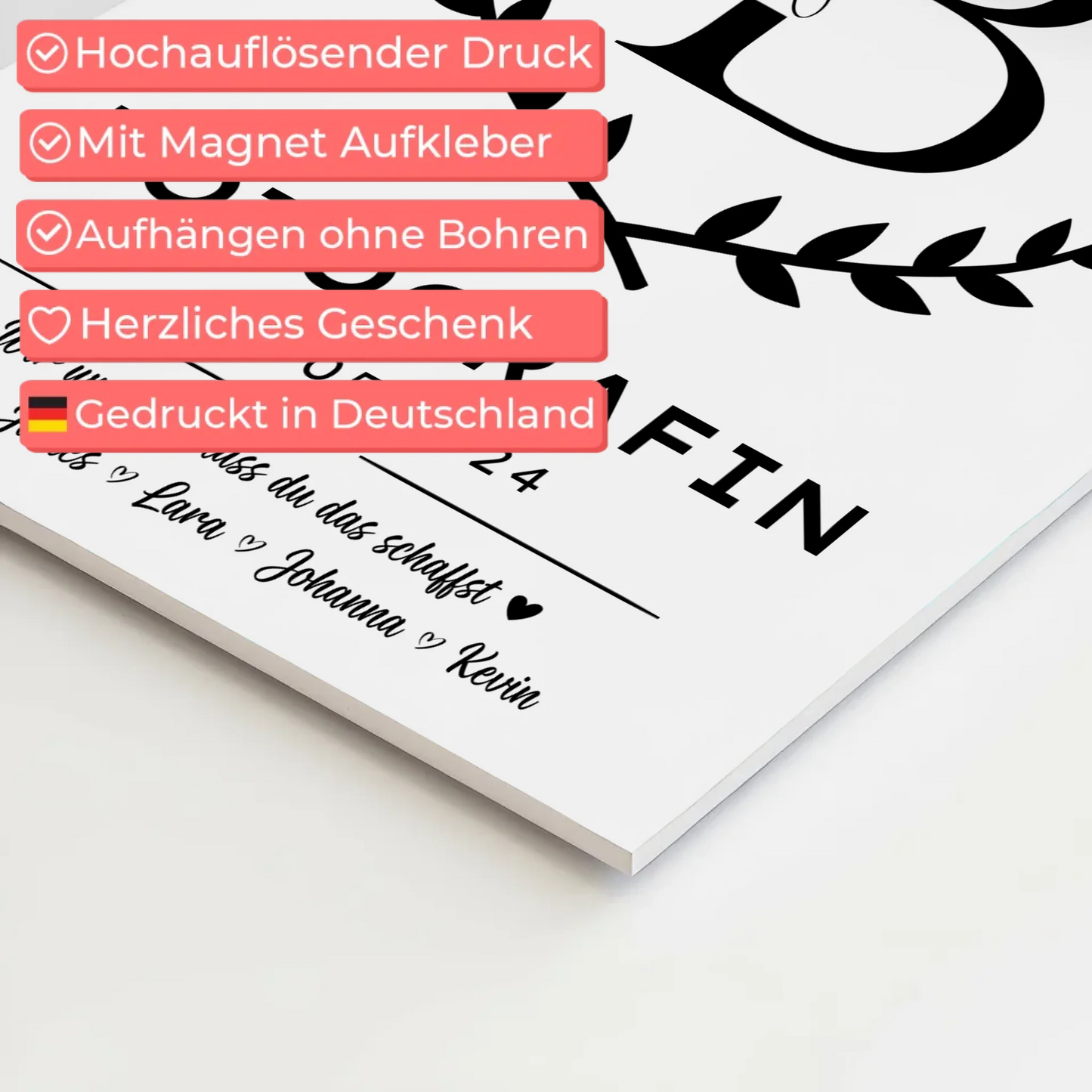 Geschenk Zum Abschluss Ausbildung Fotografin Magnet Fotoboard