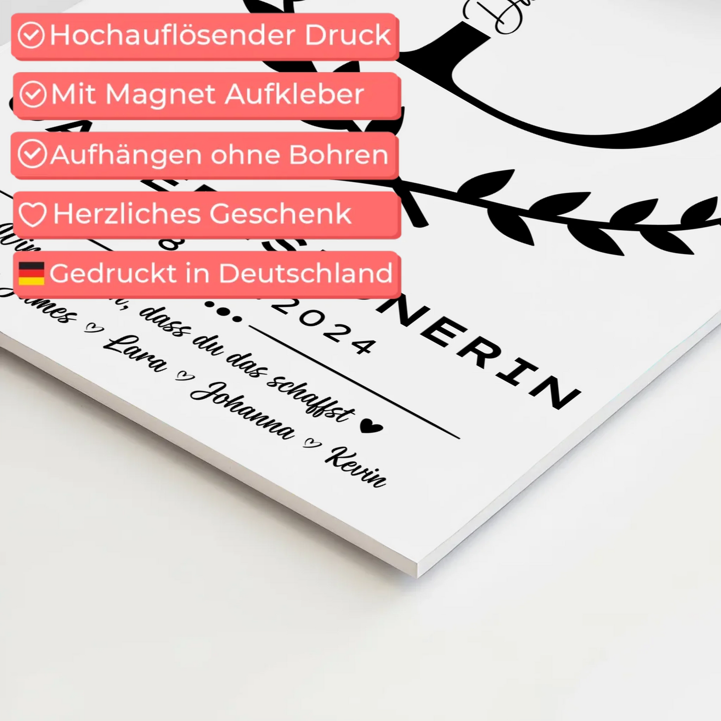 Ausbildungsabschluss Geschenk Gamedesignerin Magnet Wandbild Fotoboard