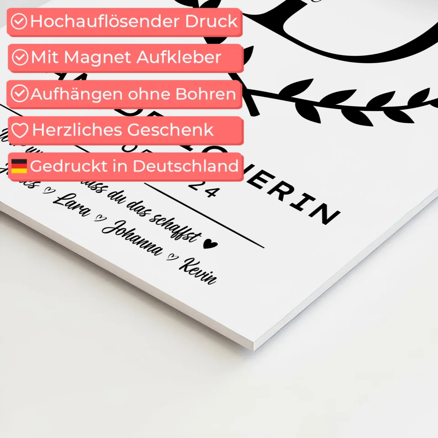 Ausbildungsabschluss Geschenk Gamedesignerin Magnet Wandbild Fotoboard