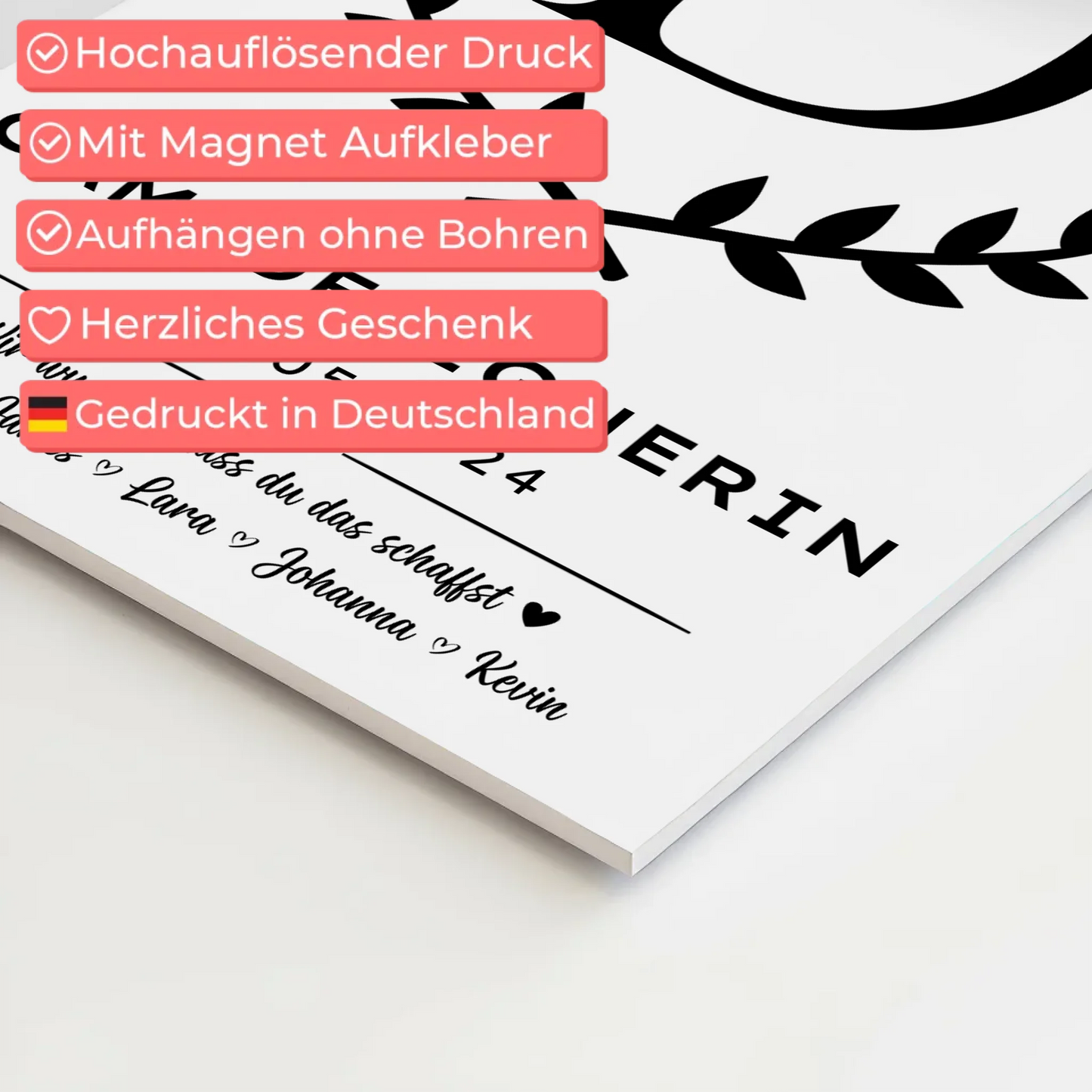 Ausbildungsabschluss Geschenk Gamedesignerin Magnet Wandbild Fotoboard