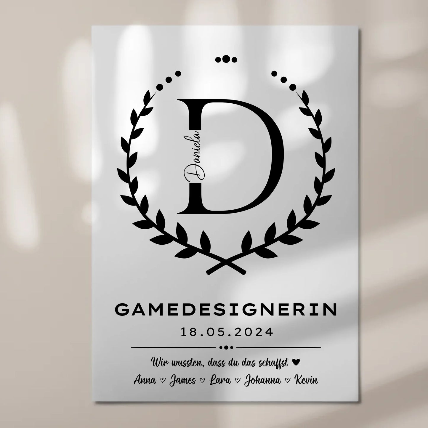 Ausbildungsabschluss Geschenk Gamedesignerin Magnet Wandbild Fotoboard