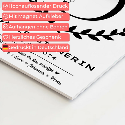 Ausbildungsabschluss Geschenk Gamedesignerin Magnet Wandbild Fotoboard