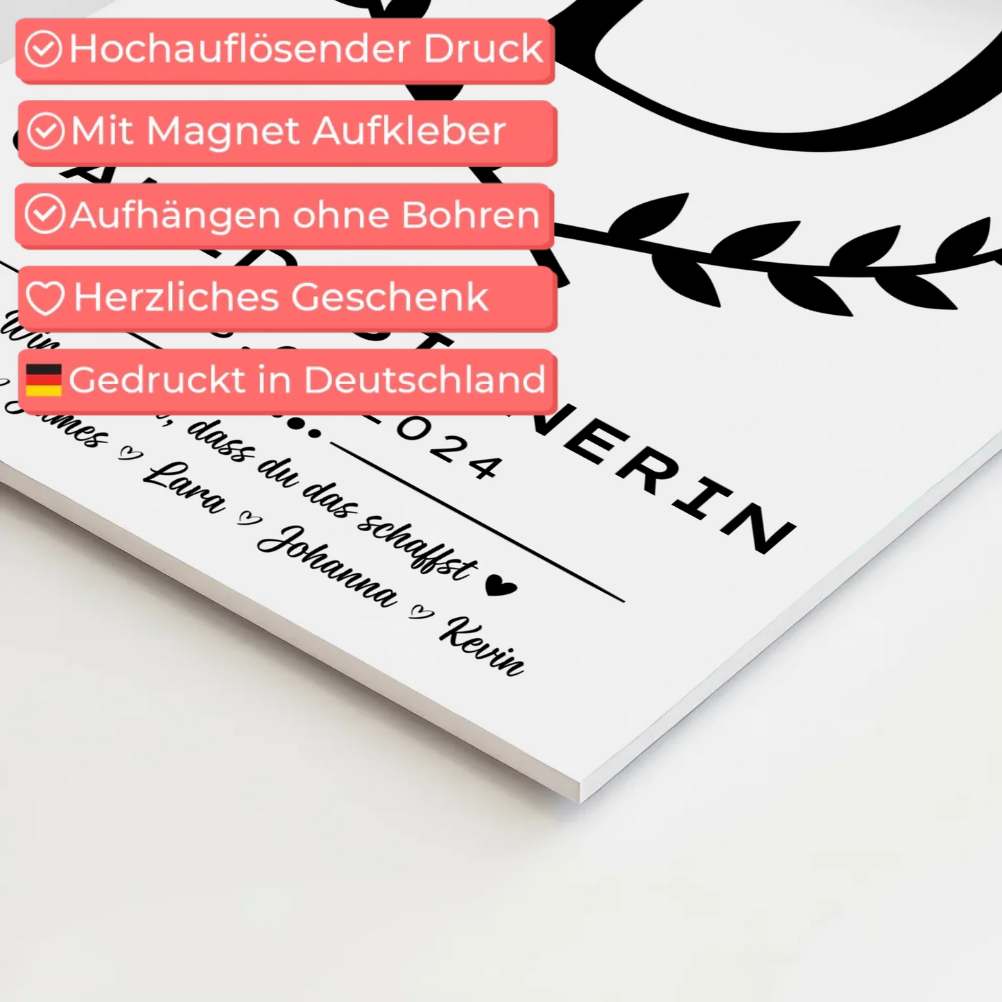 Ausbildungsabschluss Geschenk Gamedesignerin Magnet Wandbild Fotoboard