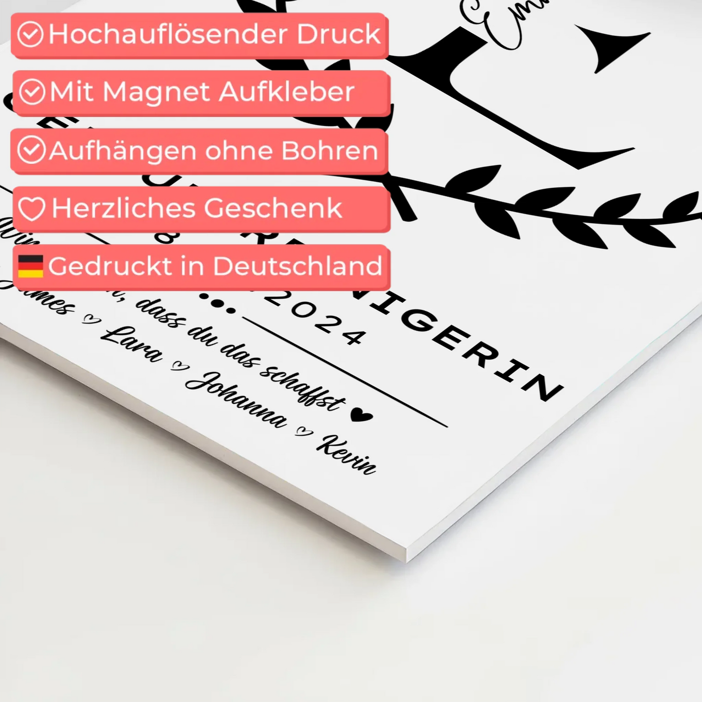 Geschenk Zum Abschluss Ausbildung Gebäudereinigerin Fotoboard