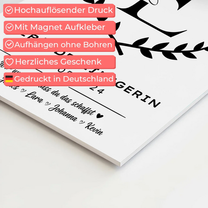 Geschenk Zum Abschluss Ausbildung Gebäudereinigerin Fotoboard