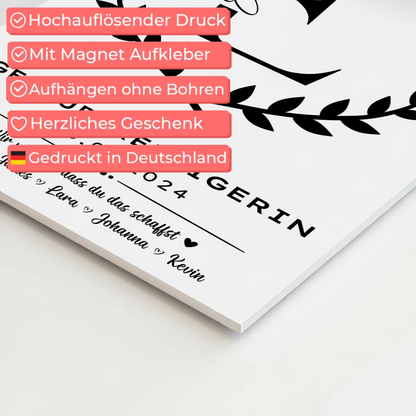 Geschenk Zum Abschluss Ausbildung Gebäudereinigerin Fotoboard