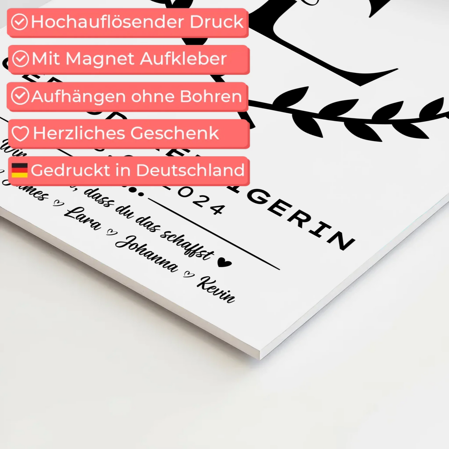 Geschenk Zum Abschluss Ausbildung Gebäudereinigerin Fotoboard