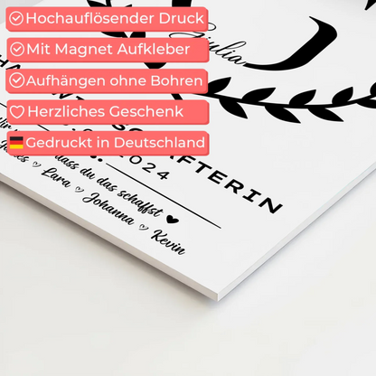 Ausbildungsabschluss Geschenk Hauswirtschafterin Fotoboard Magnetisch