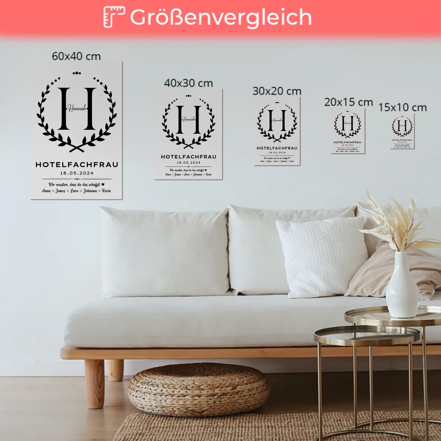 Geschenk Zum Abschluss Ausbildung Hotelfachfrau Fotoboard Magnet Poster