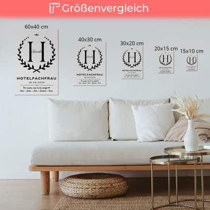 Geschenk Zum Abschluss Ausbildung Hotelfachfrau Fotoboard Magnet Poster