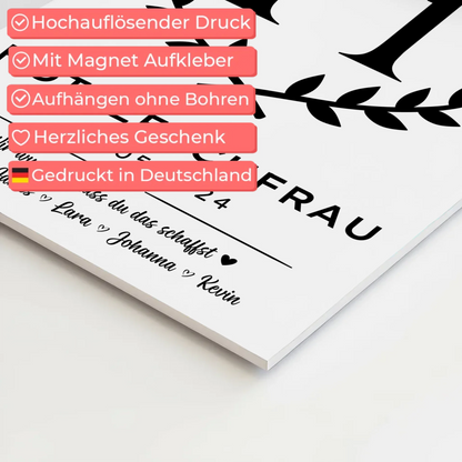 Geschenk Zum Abschluss Ausbildung Hotelfachfrau Fotoboard Magnet Poster